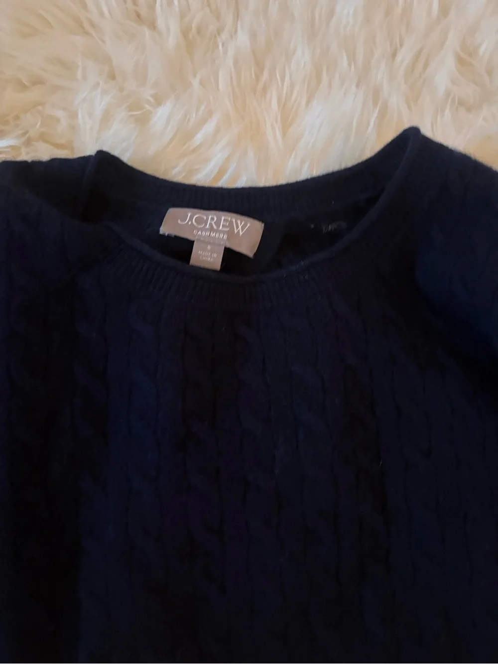 Jcrew cable knit cashmere sweater